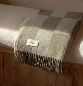 Grid Edition Tweed Blanket Sage & Pumice
