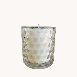 Hexagon Cut Glass Candle