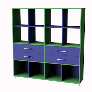 Products: Cubby Hole 12 Cube 4 Drawers - Skara Furniture New Zealand