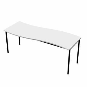 Products: Whiteboard Table Wave Rectangle 1800mm X 750mm - Skara Furniture New Zealand