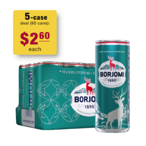 SPECIAL DEAL: 5 cases of Mineral Water Borjomi Can 330ml