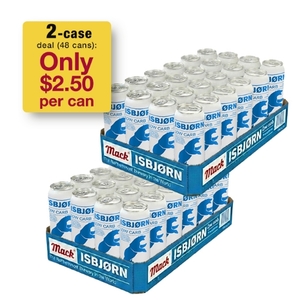 Monthly Deals: 48 cans of Beer Isbjorn Pilsner LOW CARB Mack 4.3% 500ml