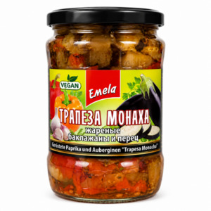 Preserves: Pickled Eggplant and Capsicums in jar Trapeza Emelya 530ml