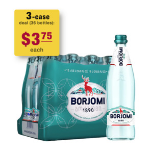 SPECIAL DEAL: 3 cases of Mineral Water Borjomi Bottles 500ml
