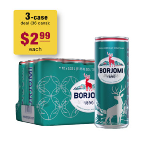 SPECIAL DEAL: 3 cases of Mineral Water Borjomi Can 330ml