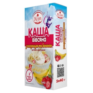Grains & Pasta: CLEARANCE - Porridge Oatmeal with Strawberry and Banana Kozub 200g