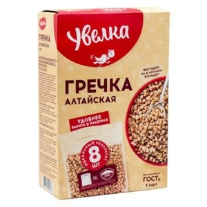 Grains Buckwheat in Bags Easy Cooking Uvelka 8x80g (640g)