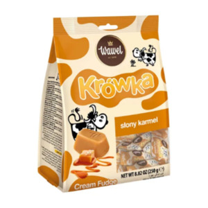 Chocolate & Sweets: CLEARANCE - Fudge Salty Caramel Krowka Wawel 250g