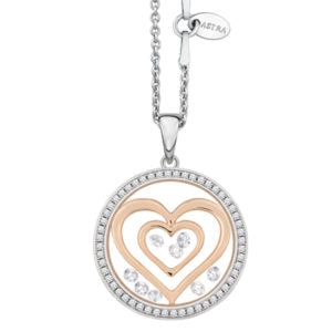 Astra Jewellery: Astra Double Heart P4695R-ROCZ