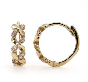 9ct Gold Earings: 9ct Huggie Earing EP042Y9CZ