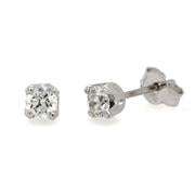 9ct Gold Earings: 9ct Diamond Stud Earing ES050W9D