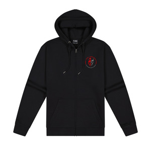 Team Brine Fitness: Part Skull Lift One More Rep or Die Trying Zip Hoodie - Red Back Design