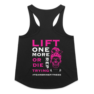 Team Brine Fitness: 1 More Rep Pink Women's Active Blend Racerback