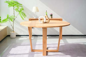 Living Dining: DALLAS Round Dining Table 130cm