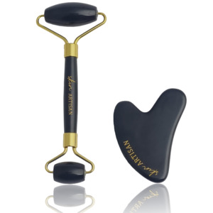 Obsidian Face Roller + Gua Sha