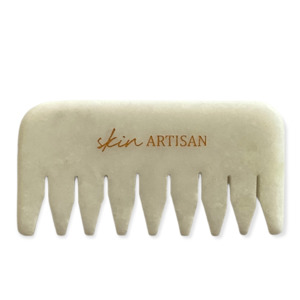 Crystal Facial Rollers: WHITE JADE Gua Sha Comb | Hair + Face