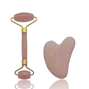 Rose Quartz Face Roller + Gua Sha