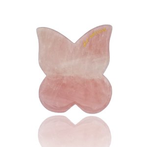 Butterfly Gua Sha -  Rose Quartz