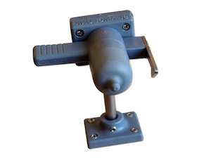 Left Hand Door Stop with Floor Mount (Grey)