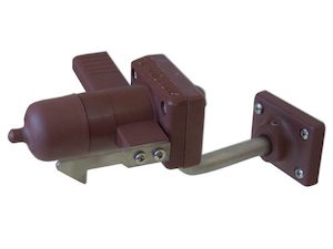 Left Hand Door Stop with Wall Mount (Brown)