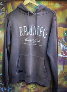 Sweatshirts Hoodies: RPM MFG Hoodie - Brown Faded Look