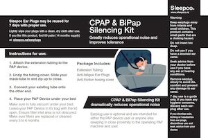 Sleep Comfort: Sleepco CPAP Silencing Kit. Reduce CPAP operation noise.