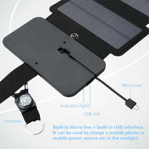 Travel Items: 10W Folding Solar Panels. Charge external battery pack