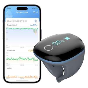 Viatom Wellue O2 Ring. Oxygen SPO2 Saturation Tracking.