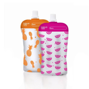 Cherub Baby: Cherub Baby -Reusable On the Go Mini Food Pouches 10pk