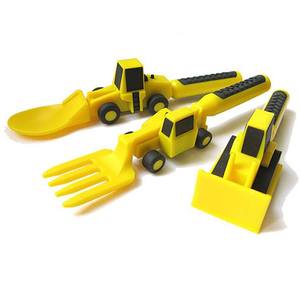 Constructive Eating: Constructive Eating - Construction 3 Piece Cutlery Package
