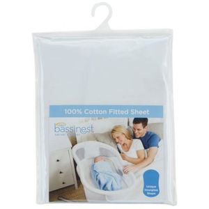Bedding: Babyfirst - Halo Bassinet Fitted White Sheet