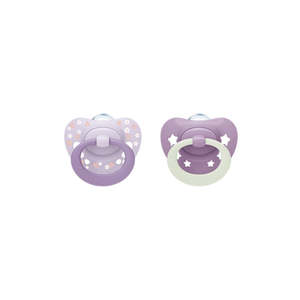 Nuk: Nuk - First Choice Classic Day & Night Silicone Soother Twin Pack