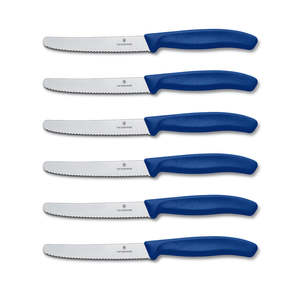 Victorinox Knives: Victorinox Swiss Classic Table Knife Set - 11cm, 6 piece - Blue