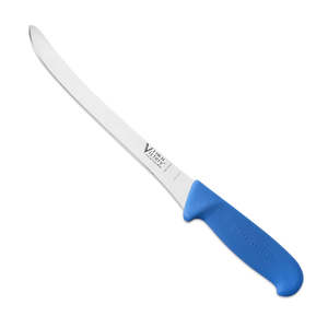 Filleting Knives: Victory Round Nose Filleting Knife - 22cm - Blue Handle