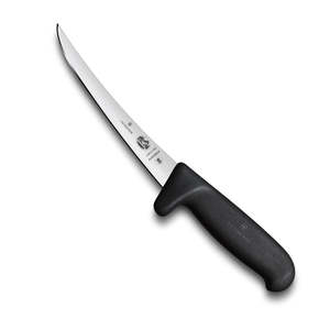 Boning Knives: Victorinox Fibrox Boning Knife - 15cm Narrow Flexible, Black Safety Handle