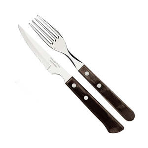 Churrasco Spanish Steak Cutlery 12 Piece Set - Brown