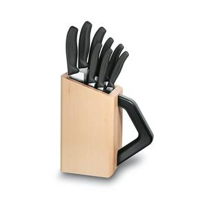 Victorinox Beechwood Cutlery Block - 8 Piece - Black