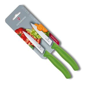 Small Knife Sets: Victorinox Straight and Wavy Edge Paring Knife Set - Green