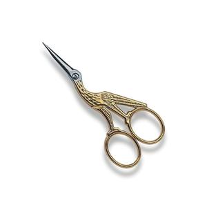 Scissors: Victorinox Stork Embroidery Scissors, 12cm, Gold-Plated