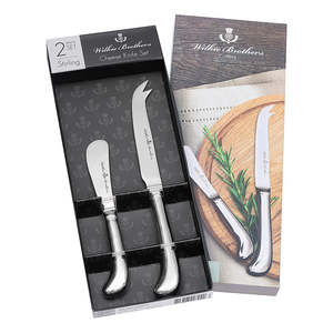 Wilkie Brothers Stirling 2 Piece Cheese Set