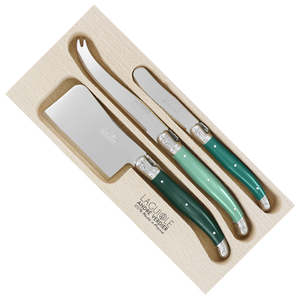 All Knives Accessories: Andre Verdier - 3 Piece Cheese Knife Set - Green