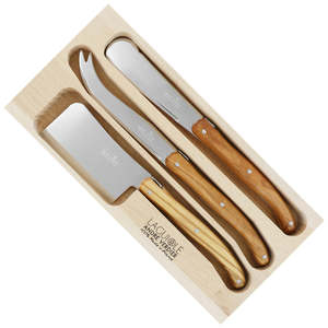 Andre Verdier - 3 Piece Cheese Knife Set - Wood Handles