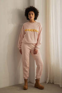 Ragdoll La: Ragdoll LA High Waist Terry Patch Jogger - Light Pink