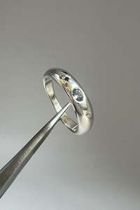 Rings: Mars Mini Blimp Sapphire Ring - Silver