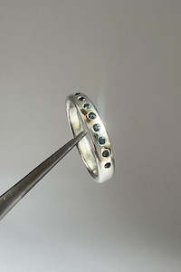 Mars Soft Sapphire Band - Silver