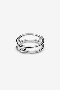 Rings: Stolen Girlfriends Club Punk Pin Ring - Silver