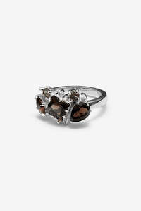 Rings: Stolen Girlfriends Club Talon Cluster Ring - Silver/Cola