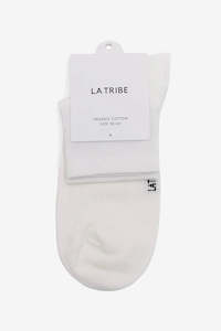 Womens Socks: La Tribe Essential Sock - White