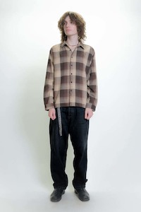 Beach Brains: Beach Brains The BB Shirt - Brown Plaid