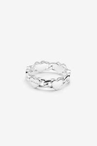 Stolen Girlfriends Club Love Chain Eternity Ring - Silver